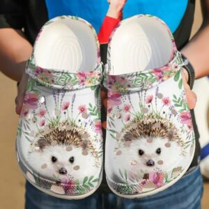 adorable hedgehog animals flowers girl clogs classic clog zwopky