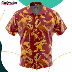 agumon digimon hawaiian shirt wglwvj