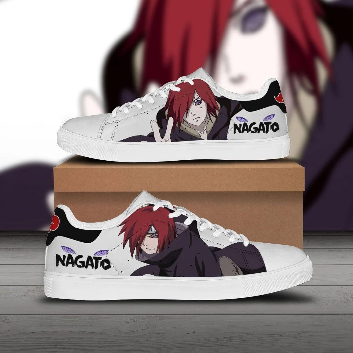 Nagato Custom Naruto Anime Slip On Shoes