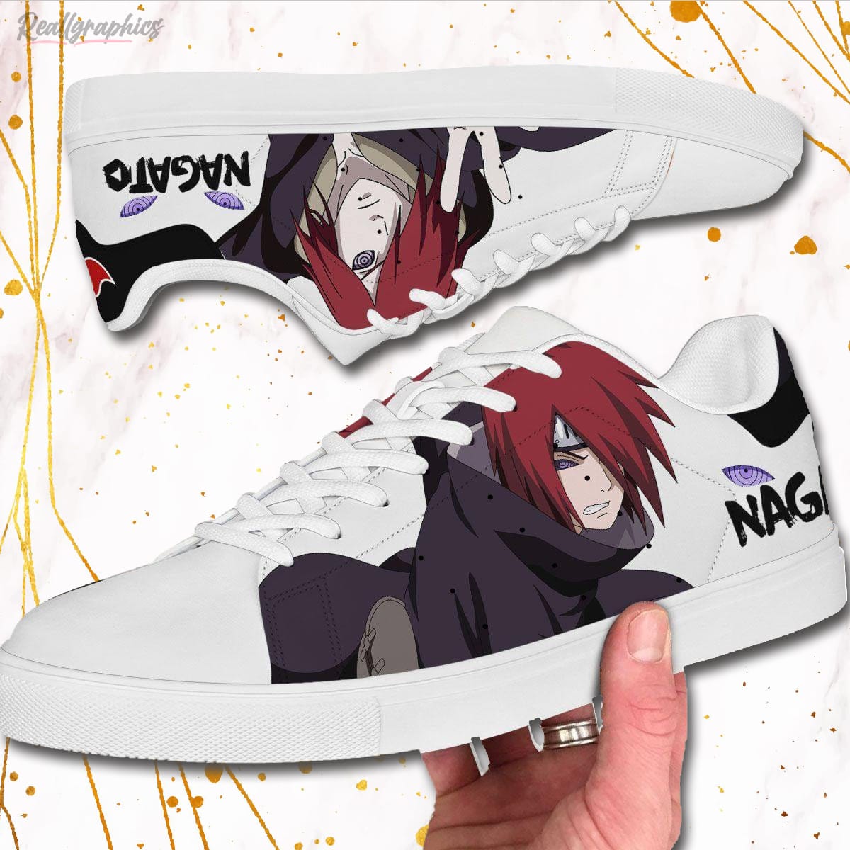 akatsuki nagato skate sneakers custom naruto anime shoes 2 nbwmjn