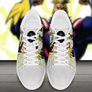 all might skate sneakers custom my hero academia anime shoes 3 p7ne5m