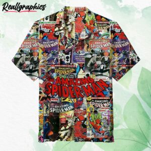 amazing spiderman comics hawaiian shirt wfbd6o