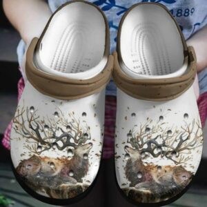 animal deer fall shoes clog autumn forest crocs the magical time of year classic clog cziss5