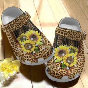animal skin sunflower clog shoes women cheetah sunfower shoes leopard pattern gcaeam