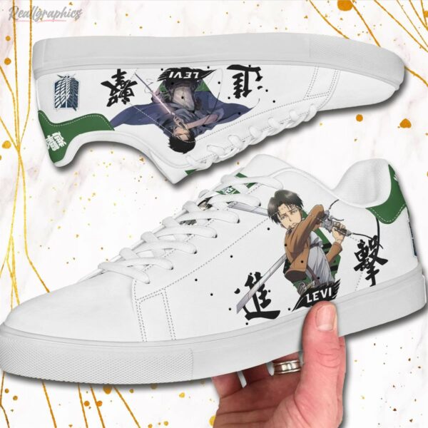 attack on titan shoes levi ackerman skateboard custom anime sneakers 3 db1phs