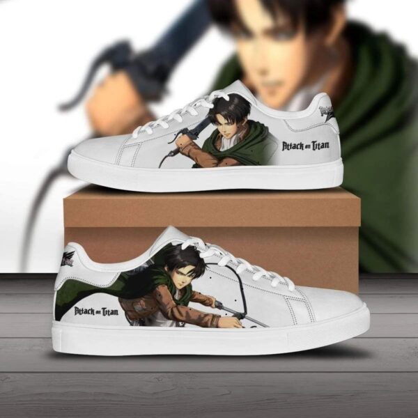 attack on titan shoes levi ackerman skateboard low top custom anime sneakers 1 we7ngw