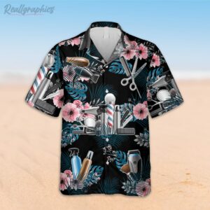 black barber hawaiian shirt hairdryer 3d print aloha shirt 2 ff3bm4