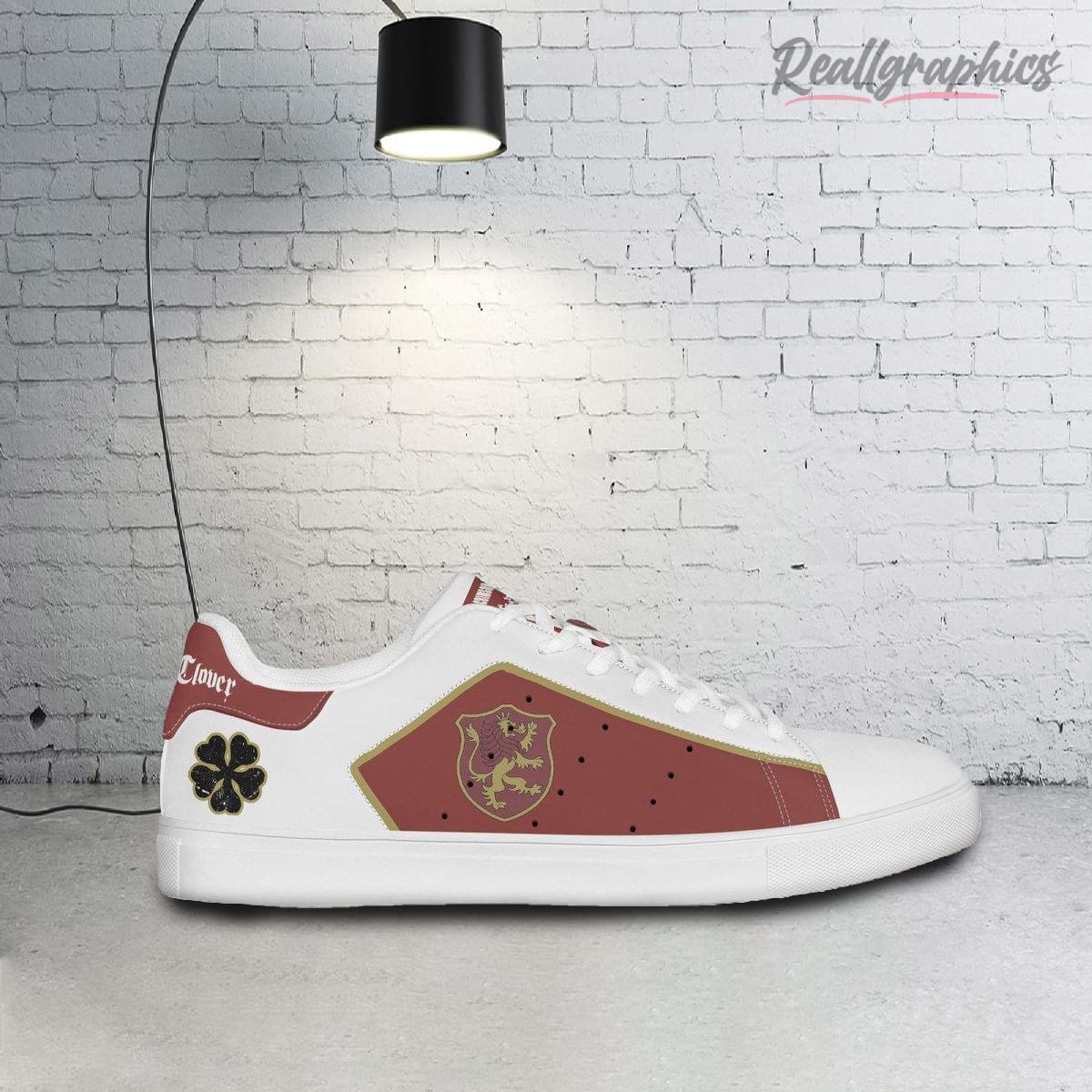 Black Clover Crimson Lion Stan Smith Shoes, Custom Anime Sneakers