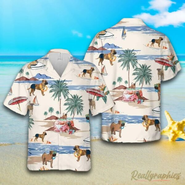 boerboel summer beach hawaiian shirt djvygm