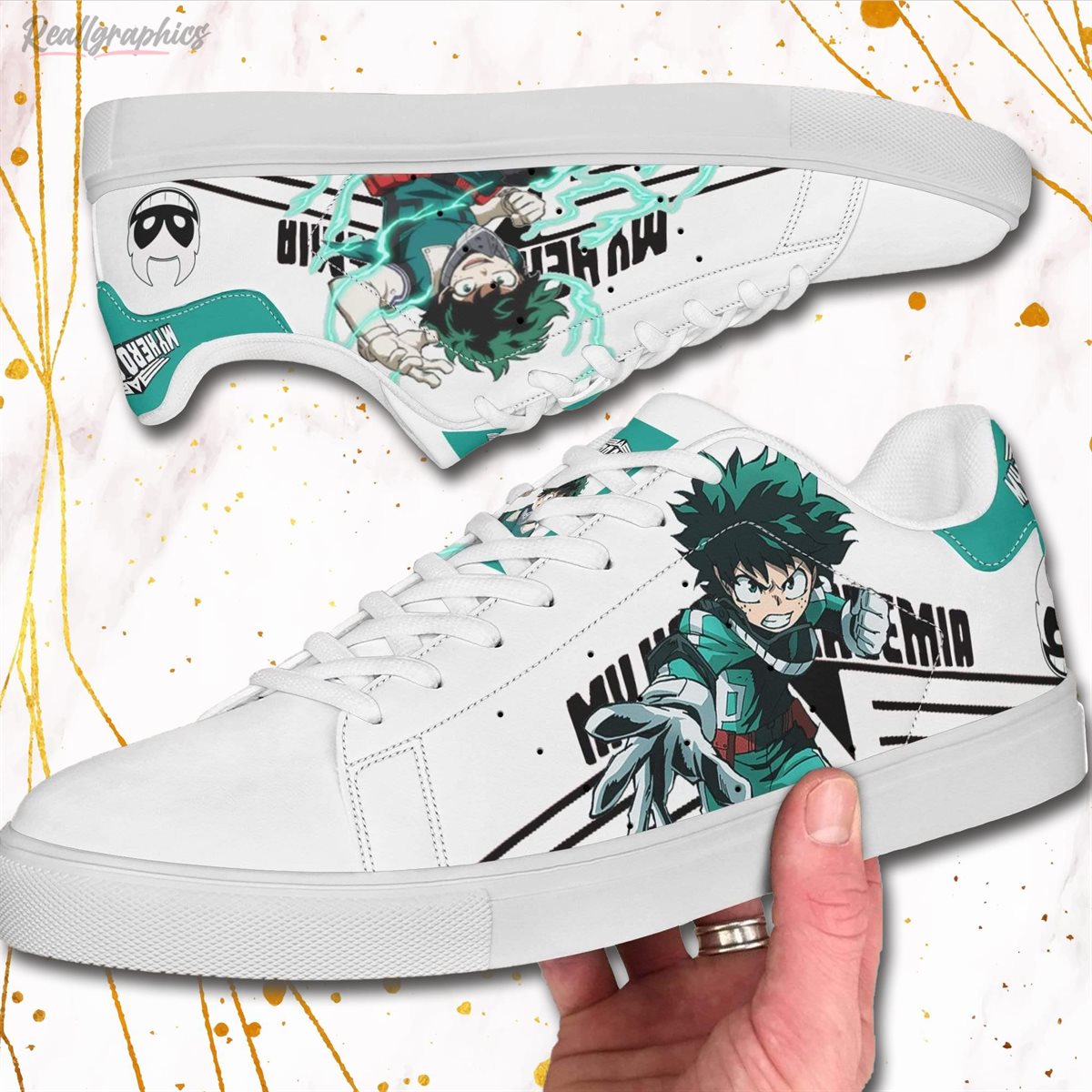 deku sneakers custom my hero academia anime shoes 2 ok3clm