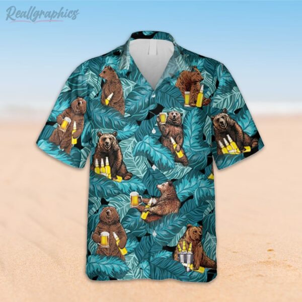 drinking bear hawaiian shirt tropical shirt 2 hzwndx