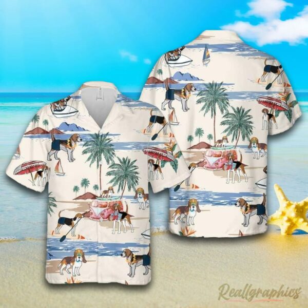 english foxhound summer beach hawaiian shirt ruetwm