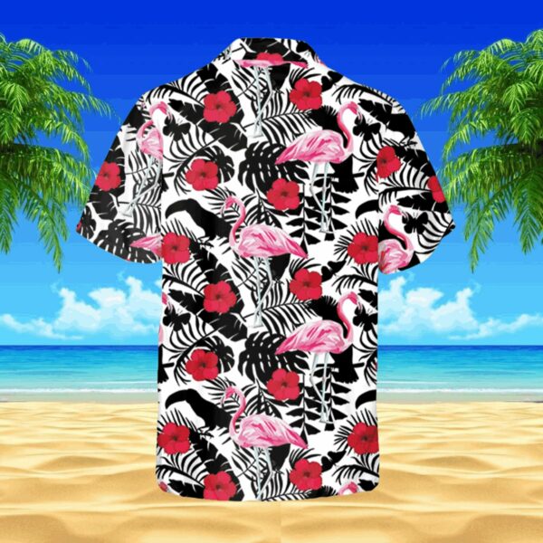 flamingo black and white hawaiian shirt summer holiday gift 3 llh0re