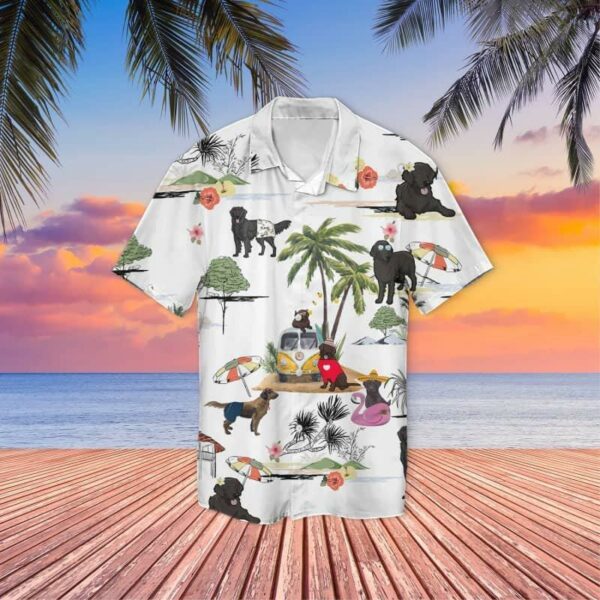 flat coated retriever beach hawaiian shirt aloha shirt avvmod
