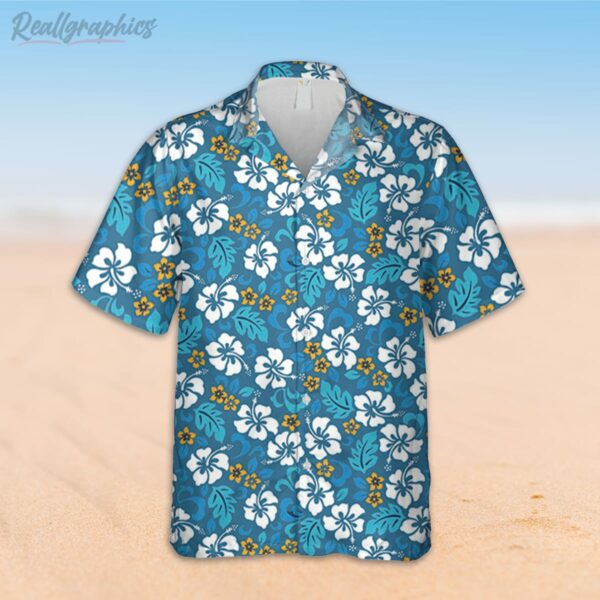 floral blue hawaiian shirt summer vintage clothing 2 uujltw