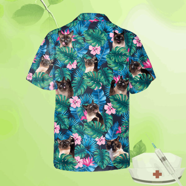 floral hibicus siamese hawaiian shirt cat dad summer shirts 3 mk0nyt