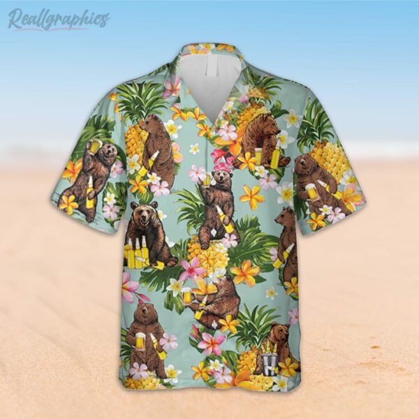funny bear and beer hawaiian shirt camping kahala shirt 2 c8p0qd