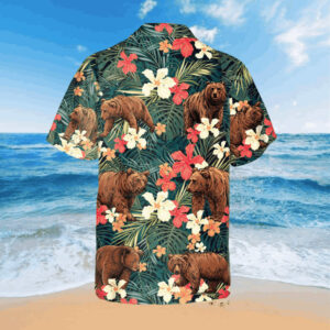 funny bear hawaiian shirt men clothing 3 kgmcl2