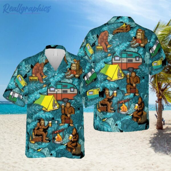 funny bigfoot drinking beer camping hawaiian shirt 3d print hawaiian shirt 1 w0ipik