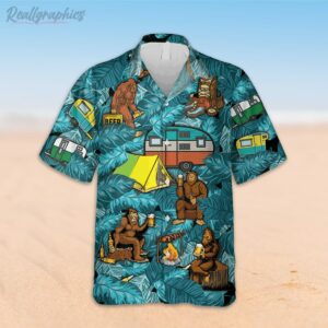 funny bigfoot drinking beer camping hawaiian shirt 3d print hawaiian shirt 2 vqksjh