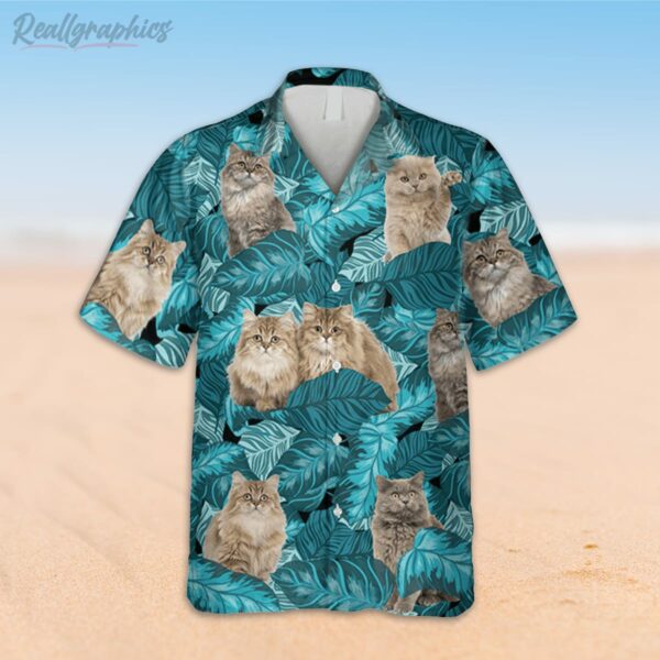 funny british longhaired cat tropical plants hawaiian shirt 3d print aloha aloha shirt 2 o1fbxg