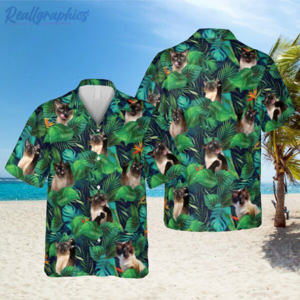 funny siamese cat hawaiian shirt vintage 3d print shirts 1 qelyis