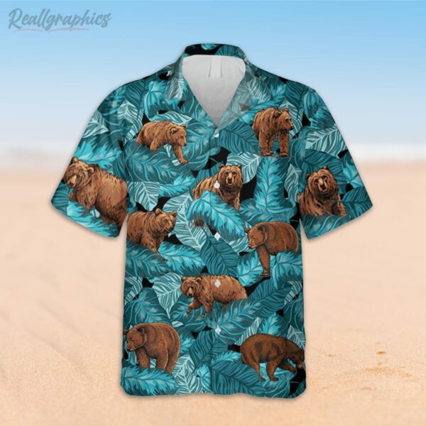 grizzly bear hawaiian shirt 3d print beach shirt 2 tgcild