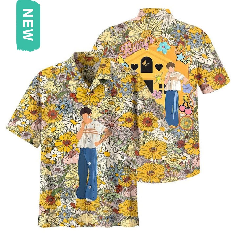 Harry House Floral Hawaiian Shirt, Short Sleeve Button-up Shirt