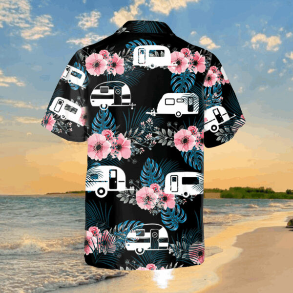 hibicus and recreational vehicle black hawaiian shirt 3 skdzji