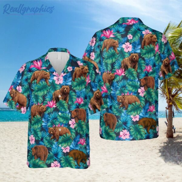 hibicus flowers bear hawaiian shirt shirt for men 1 ehzowj