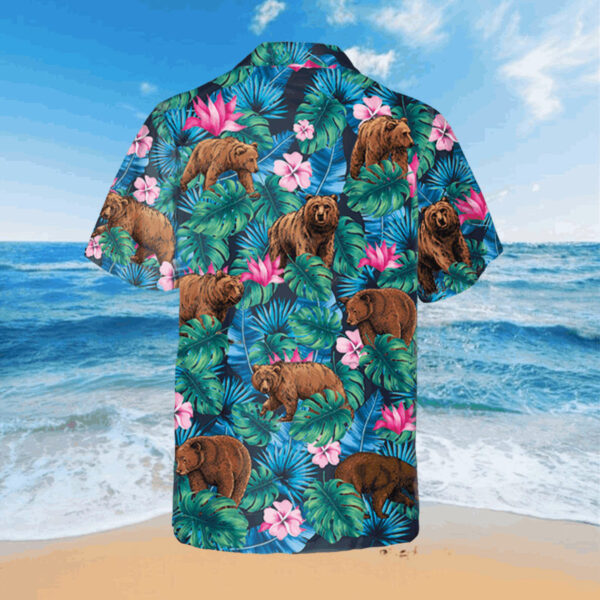hibicus flowers bear hawaiian shirt shirt for men 3 cz6p8w