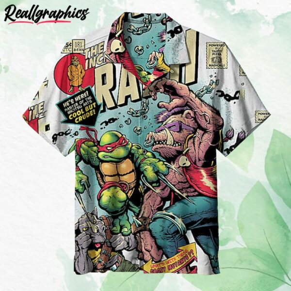 incredible raph ninja turtles hawaiian shirt short sleeve button up shirt r600gy