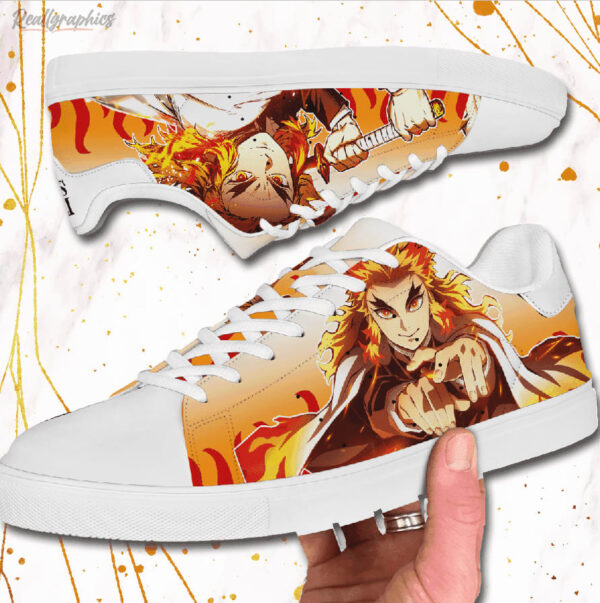 kyojuro rengoku skate sneakers custom demon slayer anime shoes 4 wy6q9y