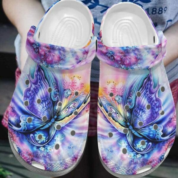 luxury butterfly clog shoes magical flower shoes blue spring ride perfect q1zclg