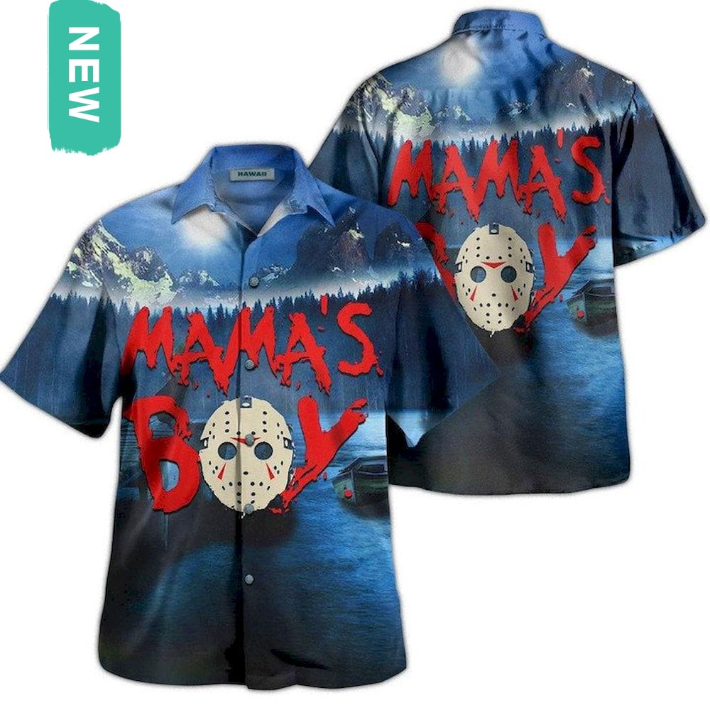 Mama's Boy Michael Myers Hawaiian Shirt, Short Sleeve Button-up Shirt