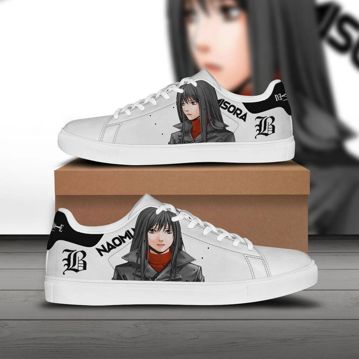 Naomi Misora Skate Sneakers Custom Death Note Anime Shoes - Reallgraphics