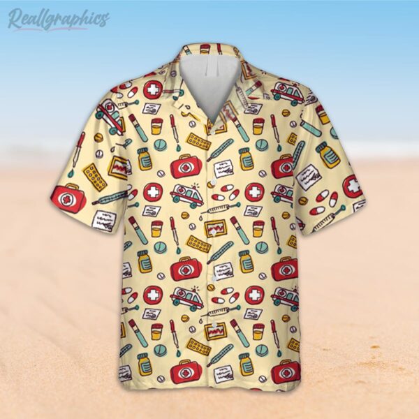 nurse practitioner yellow hawaiian shirt doctor cartool aloha shirt 2 yifcso