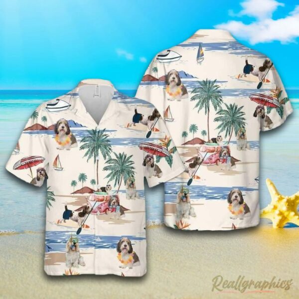 petit basset griffon vendeen summer beach hawaiian shirt aloha shirt wvcb9s