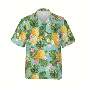 pineapple green hawaiian shirt beach outfit gift for husband 2 ccrr1g