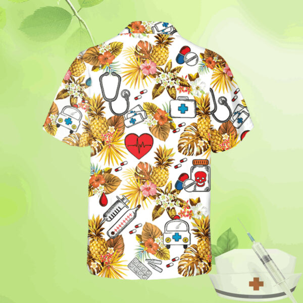 pineapple nurse hawaiian shirt doctor stethoscope shirt 3 geoote