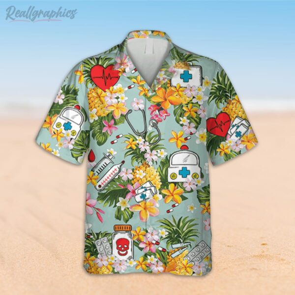 pineapples nurse tools doodle hawaiian shirt doctor gift shirts 2 cujdrt