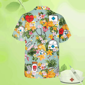 pineapples nurse tools doodle hawaiian shirt doctor gift shirts 3 lpqlmt