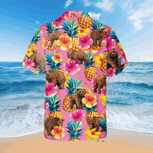 pink hibicus and bear hawaiian shirt gift for her 3 uodta5