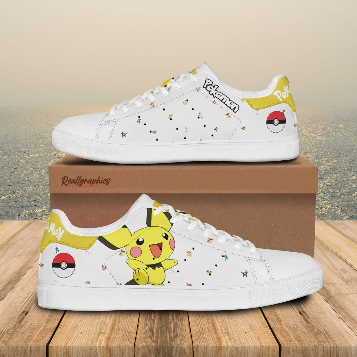 Pokemon Stan Smith Shoes, Custom Anime Sneakers Reallgraphics