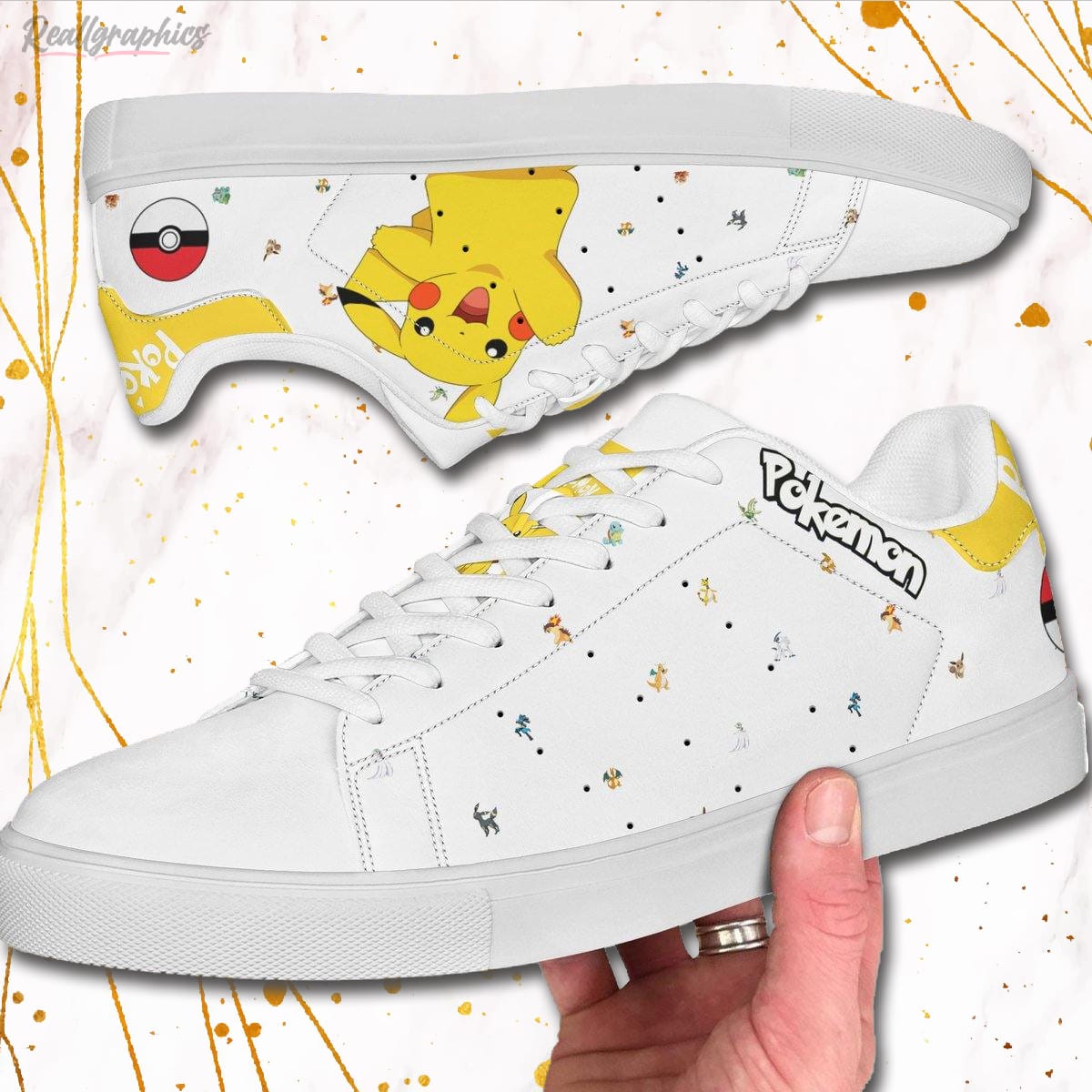Pikachu Stan Smith Anime Sneakers Reallgraphics