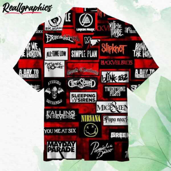 rock band collage universal hawaiian shirt sk3j0c
