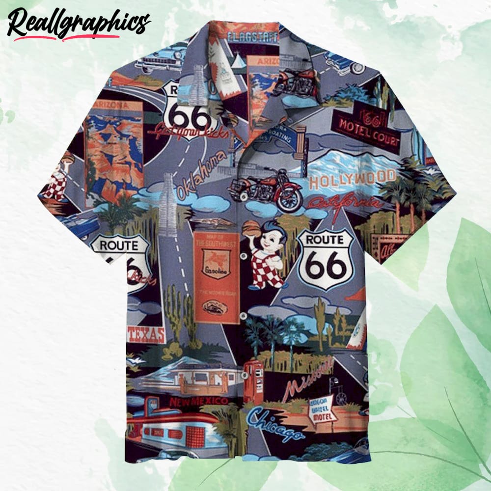 Route 66 To Hollywood Hawaiian Shirt