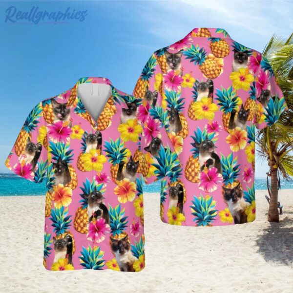 siamese kitties pink hawaiian shirt 1 dtd1es