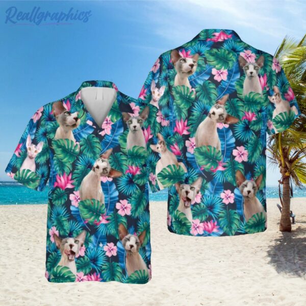 sphynx cats hibicus flowers hawaiian shirt kalaha shirts 1 kymt99