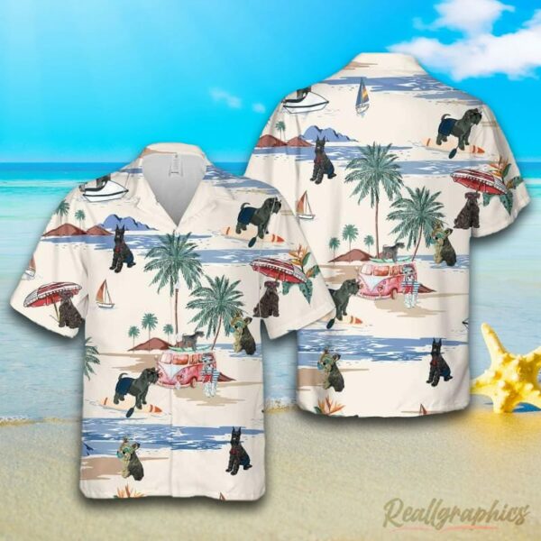 standard schnauzer summer beach hawaiian shirt aloha shirt shvnmc